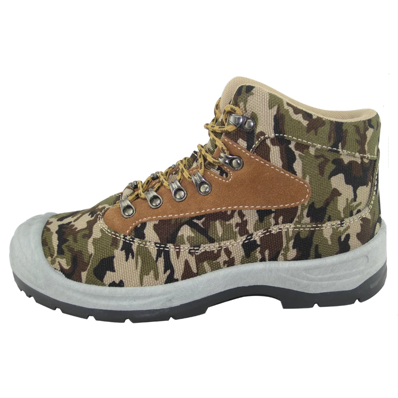 China PVC injection fashionable canvas fabric waterproof work safety shoes manufacturer