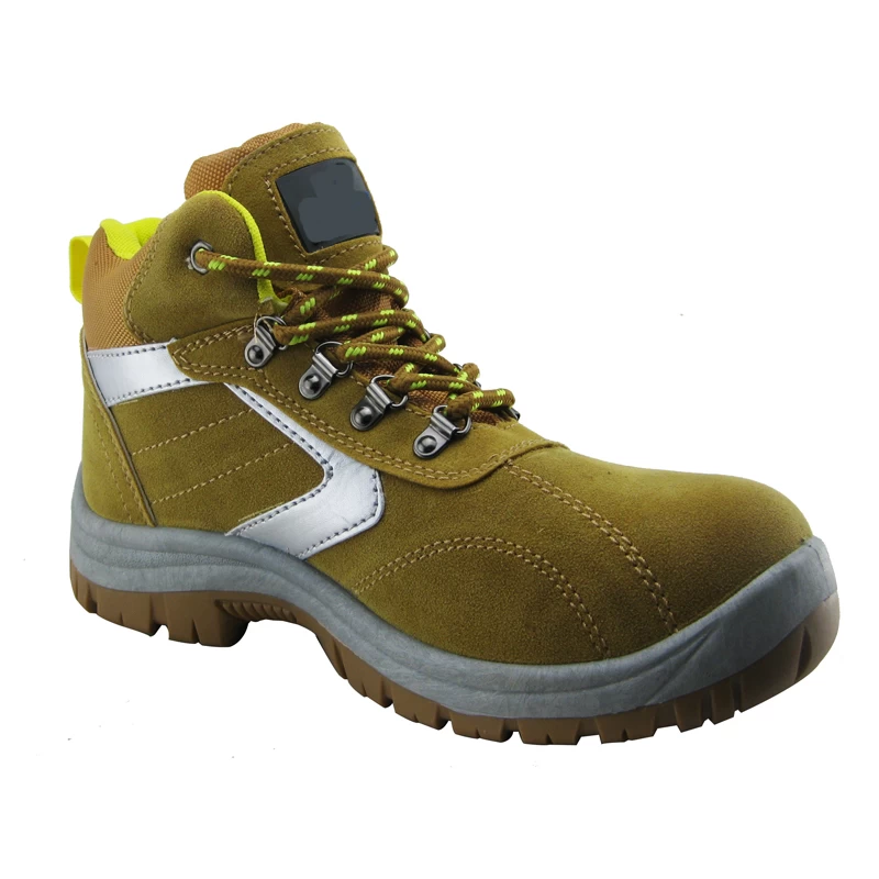 China PVC injection microfiber leather cheap safety shoes manufacturer