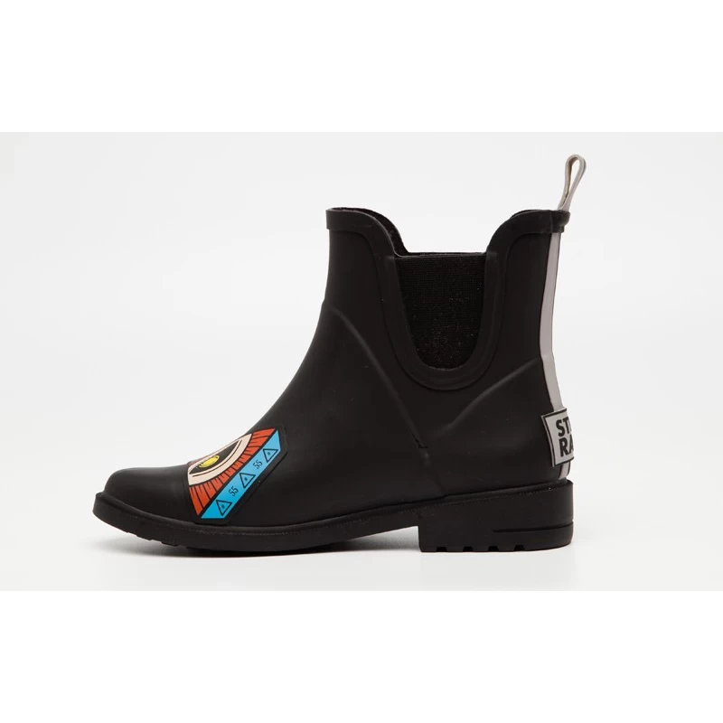 China RB-004 schwarze Knöchel Gummi Regen Stiefel für Frauen Hersteller