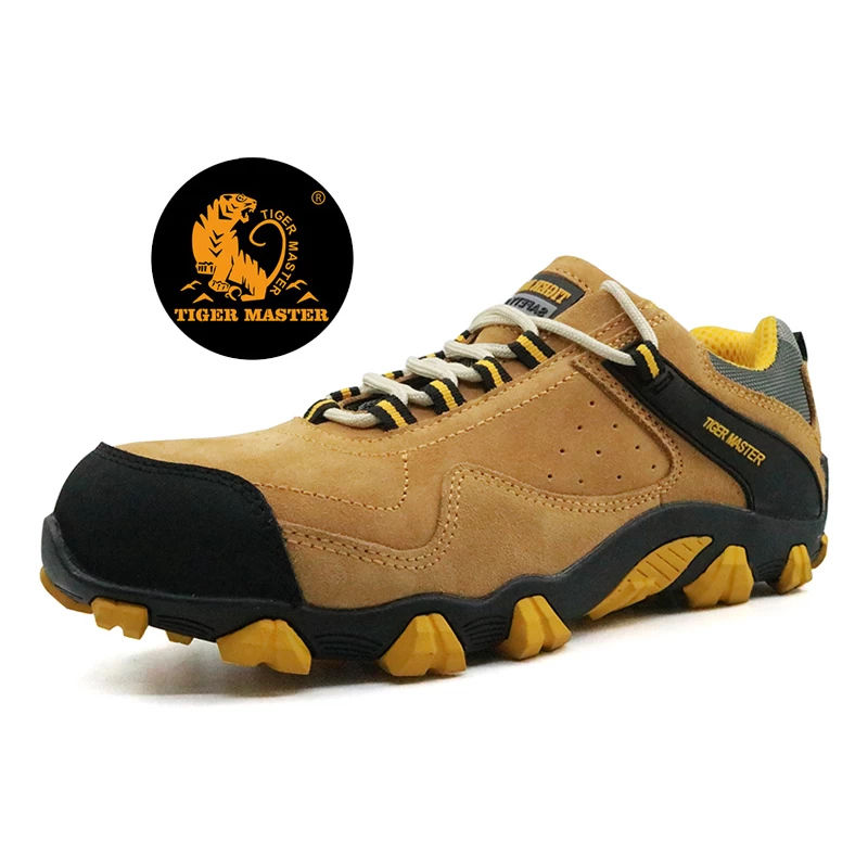 China RB1093 suede leather rubber sole CE steel toe cap stylish sport safety shoes manufacturer