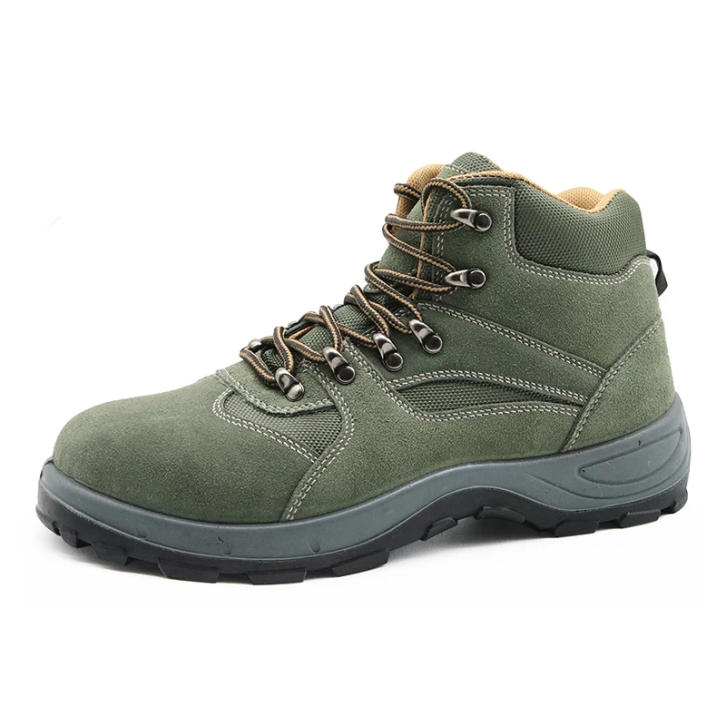 China SD1001 PU injection suede leather steel toe safety boots 200 joules manufacturer