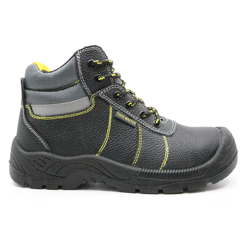 China SD3040 Cheap black leather steel toe industrial shoes safety manufacturer