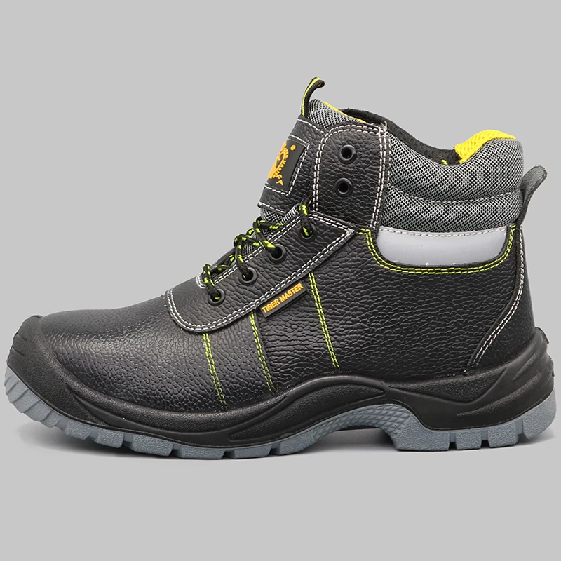 중국 TM007 베스트 셀러 가죽 스틸 발가락 펑크 방지 정전기 방지 산업 안전화 신발 제조업체