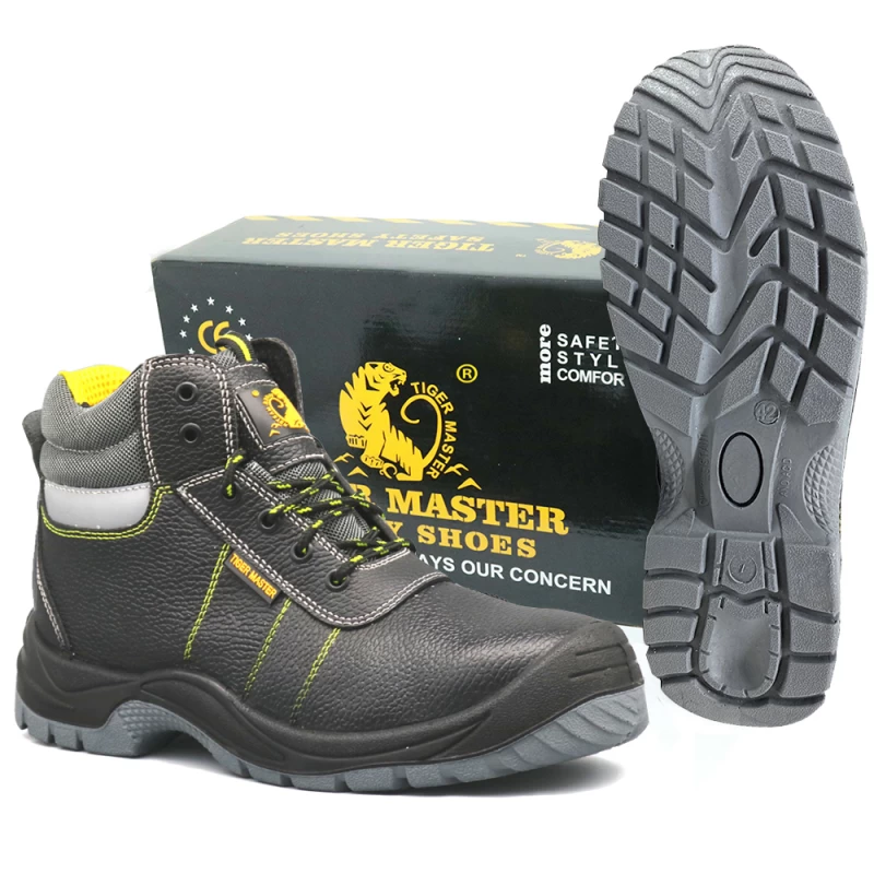 China TM007 Best-selling leather steel toe puncture proof anti static industrial safety boots shoes manufacturer