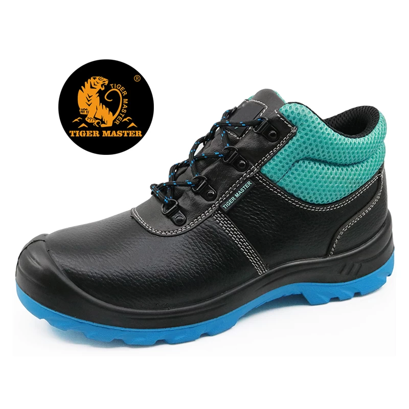 China SJ0181 new light weight black leather safety jogger work shoe safety manufacturer