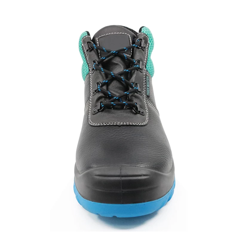 China SJ0181 new light weight black leather safety jogger work shoe safety manufacturer