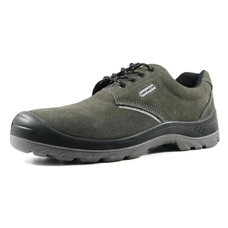 China SJ0200 Grey suede leather indoor working safety shoes steel toe cap manufacturer