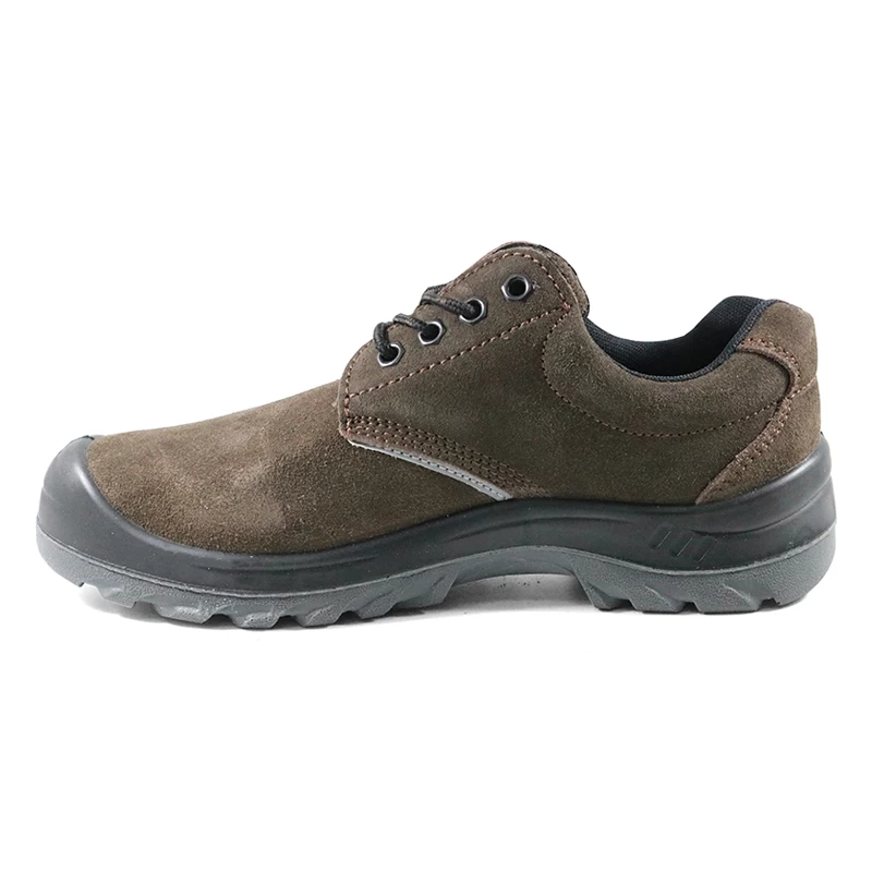 China SJ0200BR CE standard anti slip suede leather men work shoes steel toe cap manufacturer