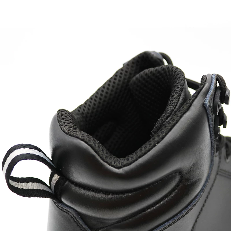 China SJ0251 Tiger master marca CE botas de segurança à prova de furos de couro preto biqueira de aço fabricante