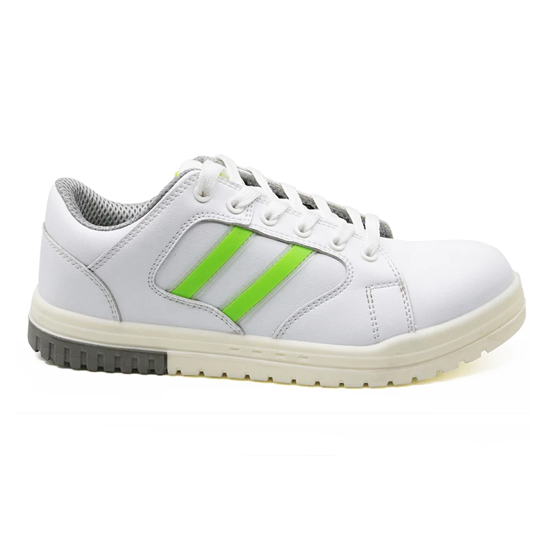 China SMR01 White microfiber leather fiberglass toe sport shoes safety for work manufacturer