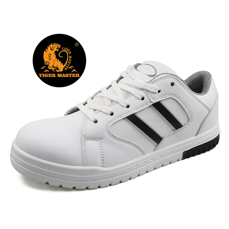 China SMR08 white pu injection metal free casual sport safety work shoes manufacturer
