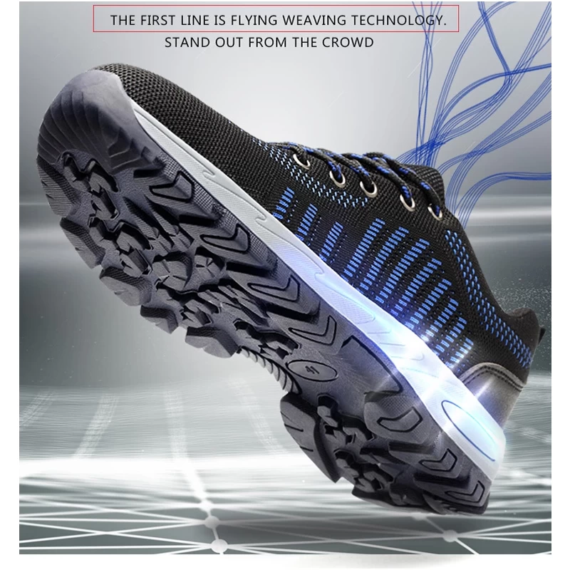 China SP007 china breathable rubber sole sports design men women safety shoe manufacturer