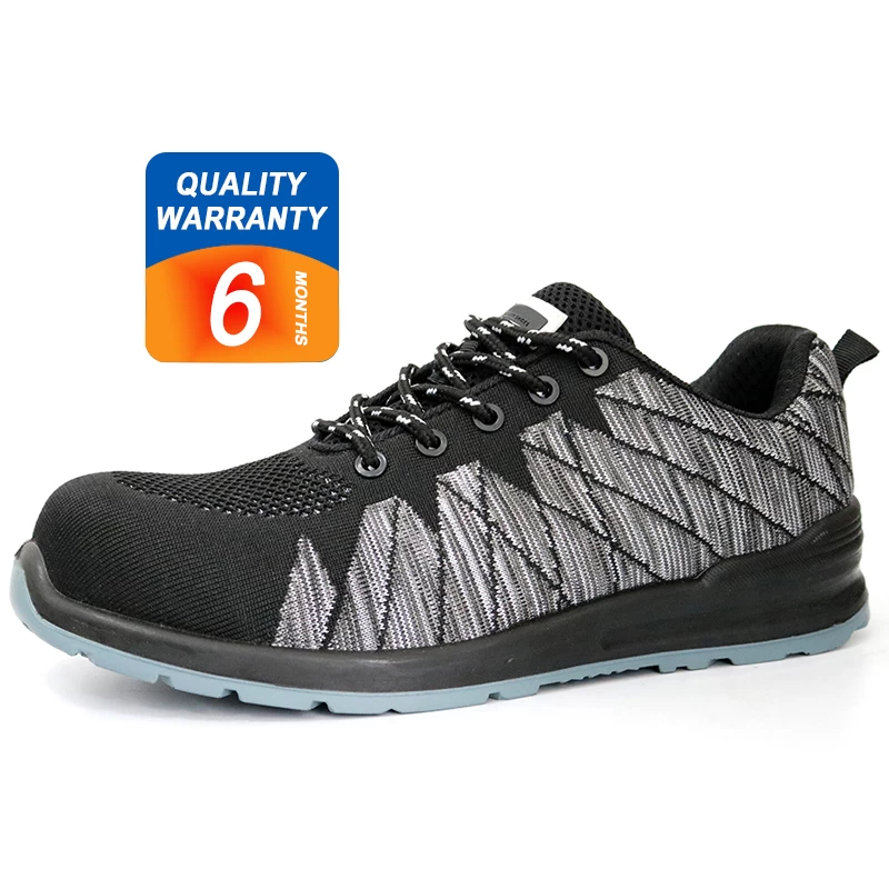 China SP020 pu injection lightweight plastic toe cap fashion sports safety shoes manufacturer