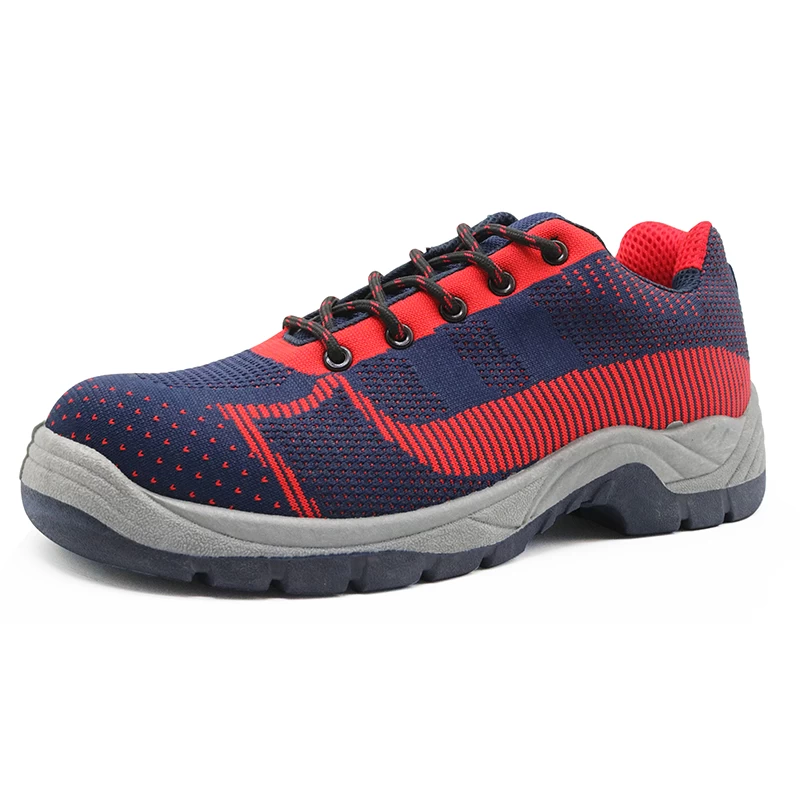 China SP5040 new 3D flying woven fabric pvc work shoes manufacturer
