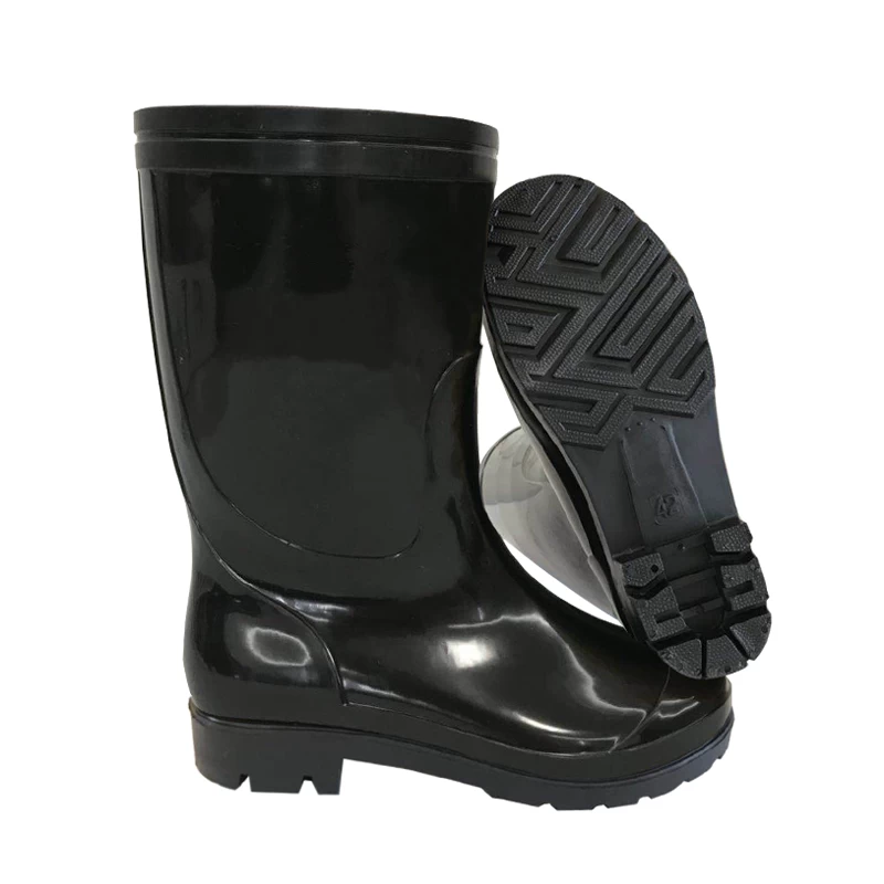 China SQ-01 lightweight 1.5 dollar very cheap black pvc glitter rain boot work manufacturer