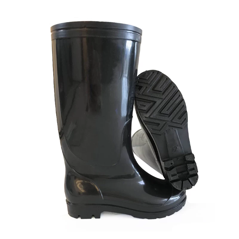 China SQ-02 china black non safety cheap pvc glitter work boots manufacturer