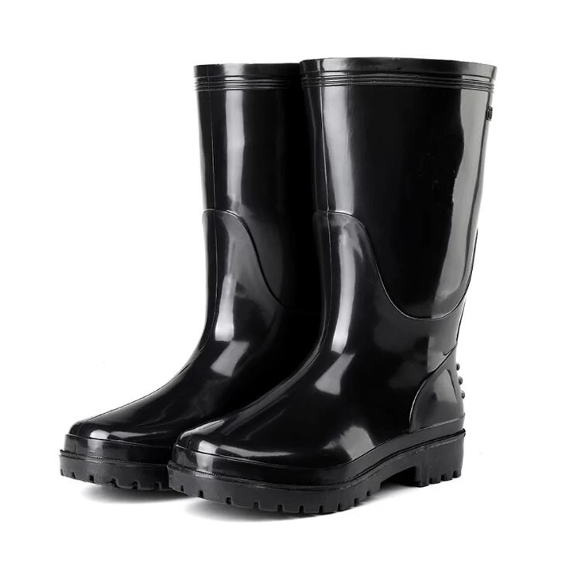 China SQ-501B non safety garden men pvc glitter rain boots for work manufacturer