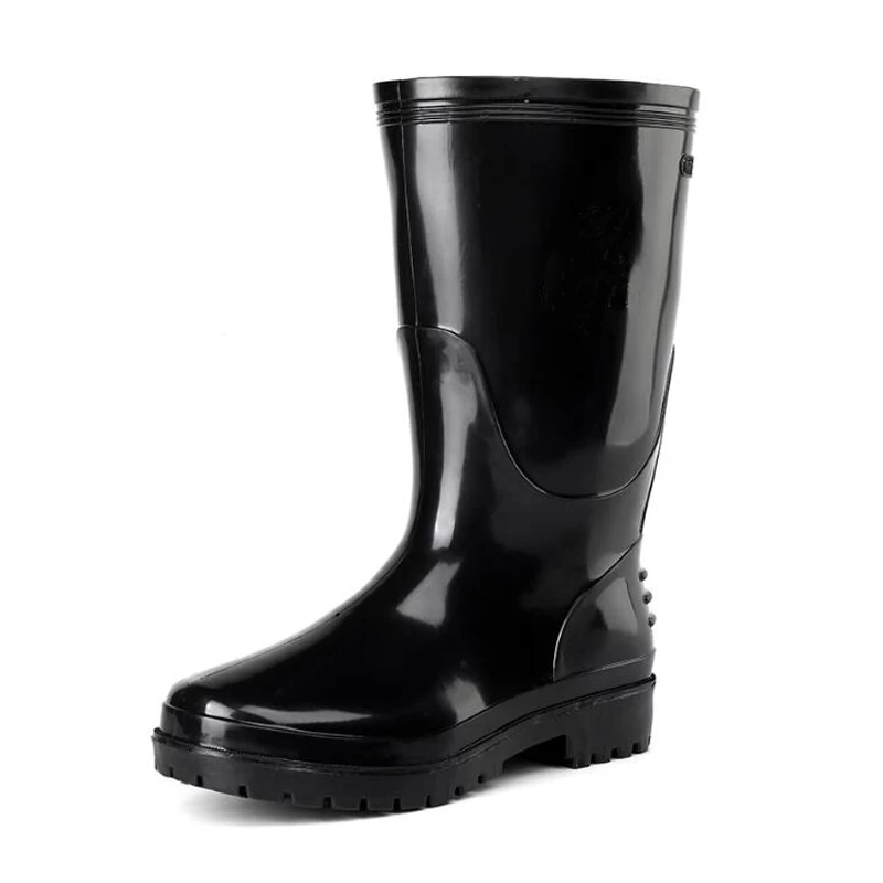 China SQ-501B non safety garden men pvc glitter rain boots for work manufacturer