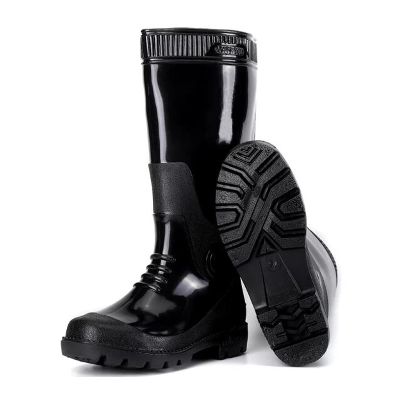 China SQ-809B Water resistant non safety cheap men pvc rain gumboots manufacturer