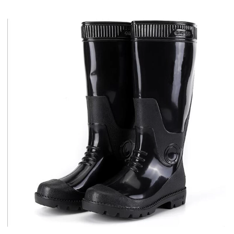 China SQ-809B Water resistant non safety cheap men pvc rain gumboots manufacturer