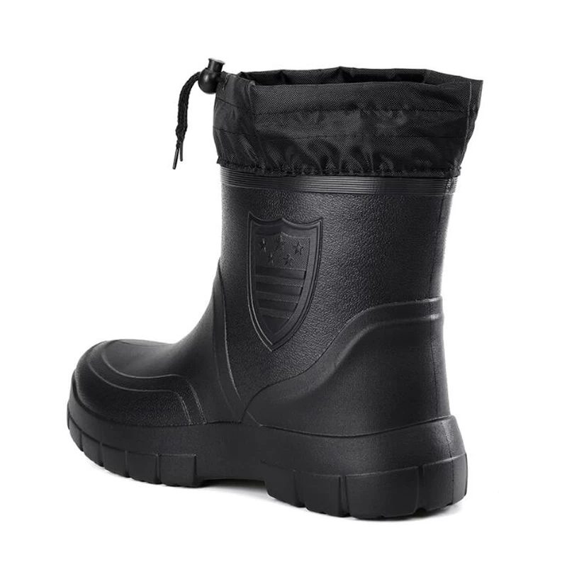 China SQ-901L anti slip water proof keep warm men ankle winter eva rain boots work manufacturer