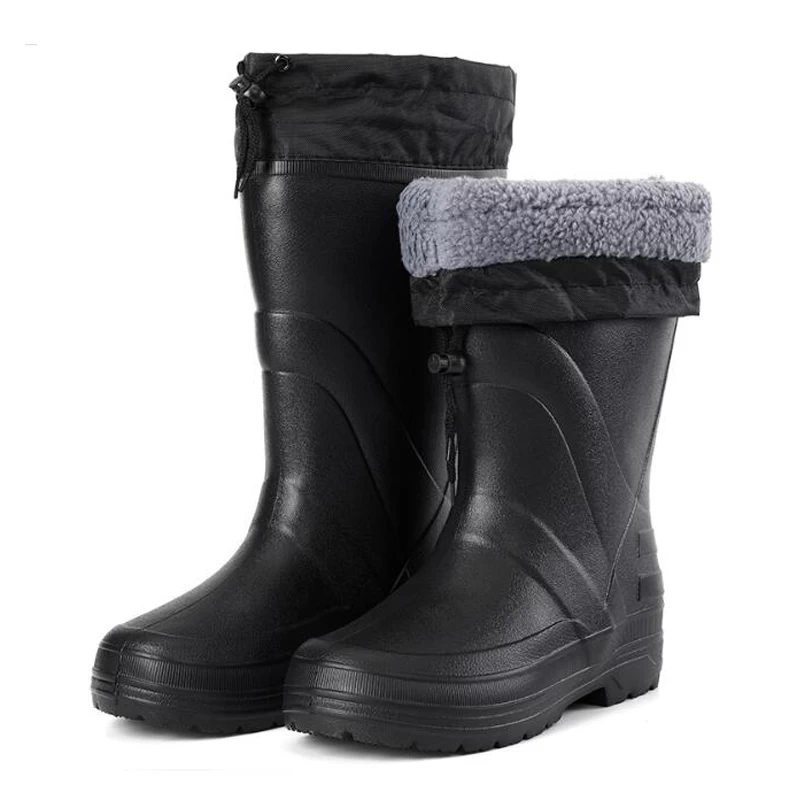 China SQ-903B black water proof anti slip men winter eva rain boots for work manufacturer
