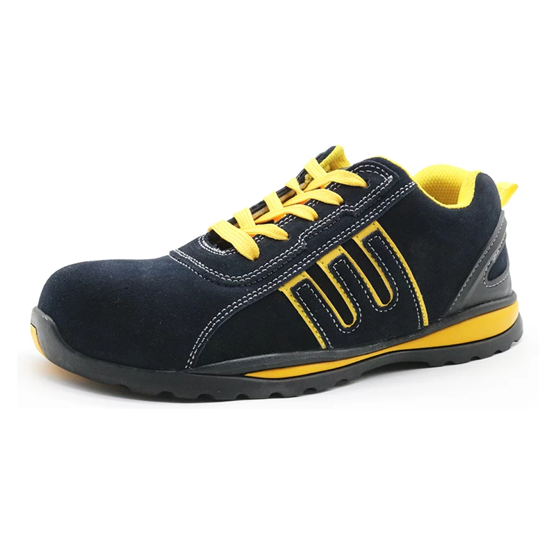 China TM224 Oil acid proof rubber sole light weight steel toe protection sport safety shoes manufacturer