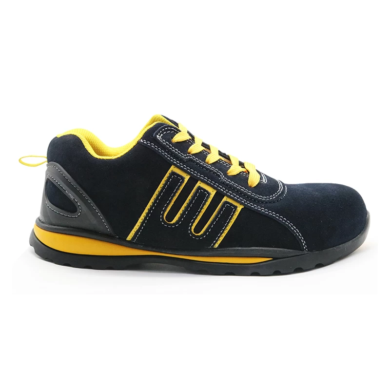 China TM224 Oil acid proof rubber sole light weight steel toe protection sport safety shoes manufacturer
