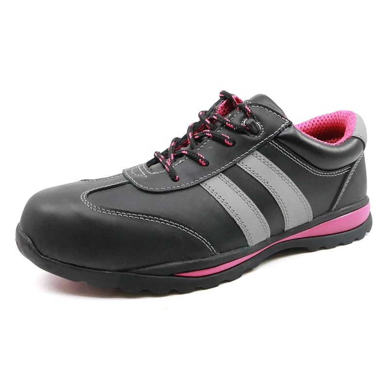 China SRS004 Slip resistant rubber sole steel toe cap women fashion safety shoes manufacturer