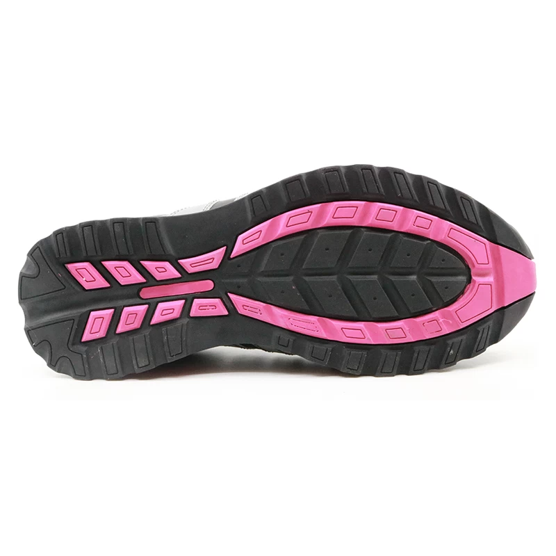 China SRS004 Sola de borracha resistente ao deslizamento biqueira de aço mulheres moda sapatos de segurança fabricante