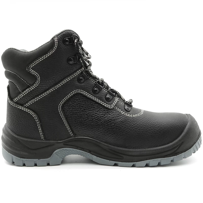 China TM001 Mid cut non-slip oil proof anti puncture men construction safety boots steel toe cap manufacturer