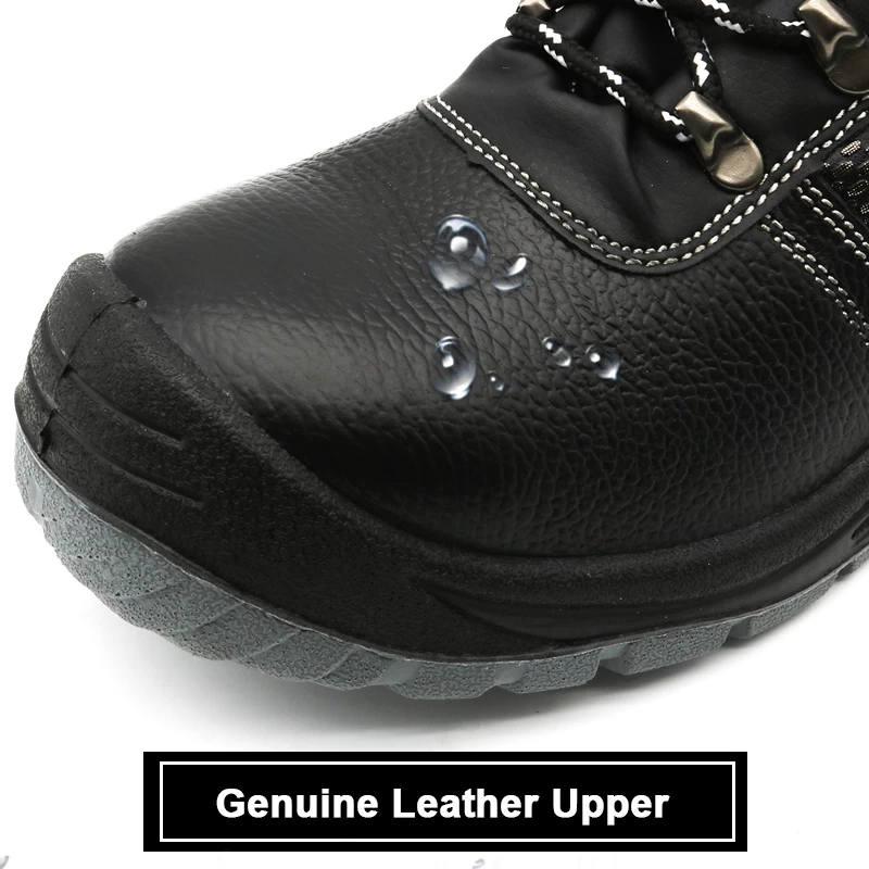 Chine TM003L Chaussures de travail antidérapantes en cuir véritable résistant à l'eau et à l'huile, embout en acier fabricant