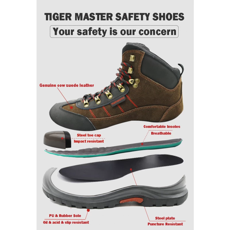 China TM101 Heat resistant oil acid proof steel toe anti puncture sport type safety shoes manufacturer