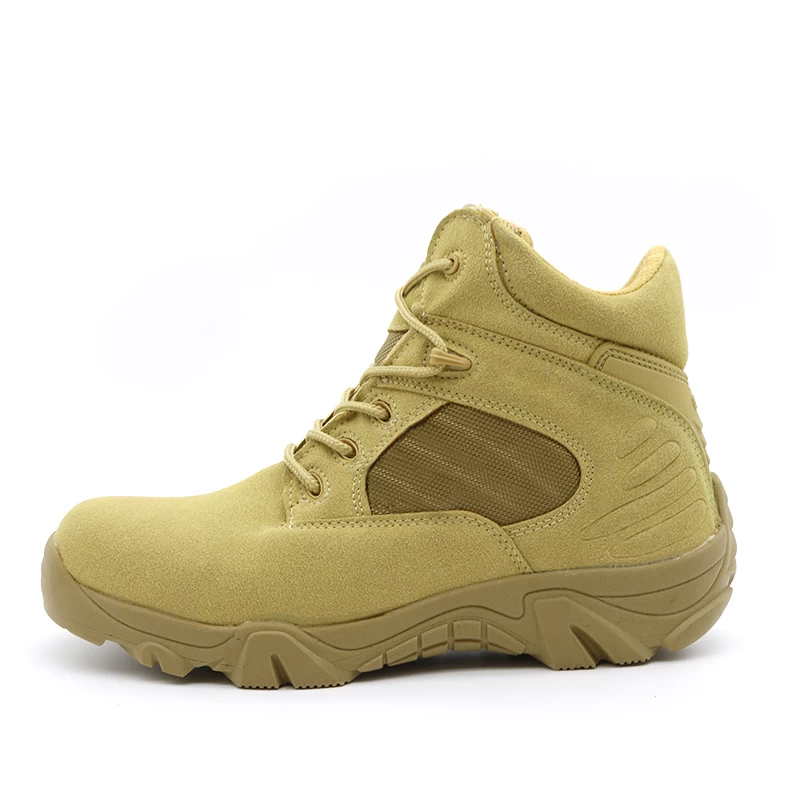 China TM129 Oil slip resistant rubber sole lightweight safety desert army shoes with zipper manufacturer