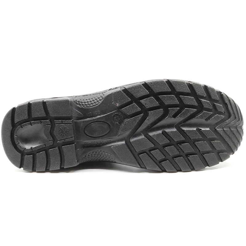 Chine TM2003 Huile Noir anti-déverrouillage en cuir de doublure de doublure en acier d'acier plaque d'acier chaussures de sécurité chili fabricant