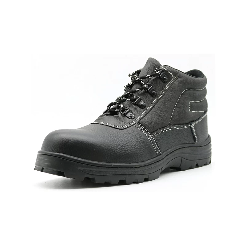 China TM2012 Oil acid resistant genuine leather steel toe prevent puncture mining safety boots manufacturer