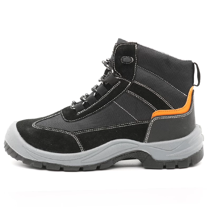 China TM2021 Slip oil resistant suede leather steel toe prevent puncutre unisex sport safety boots manufacturer