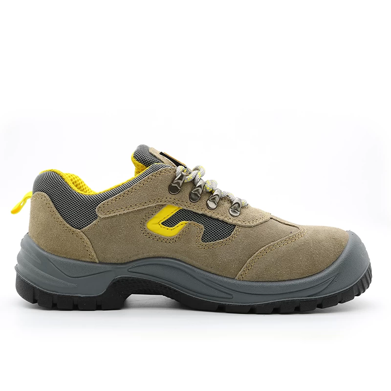 China TM209L Non-slip PU outsole suede leather anti puncture cheap price safety shoes steel toe manufacturer