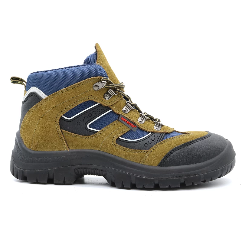 China TM215 Non-slip oil proof PU outsole anti puncture sport safety shoes mid cut steel toe manufacturer