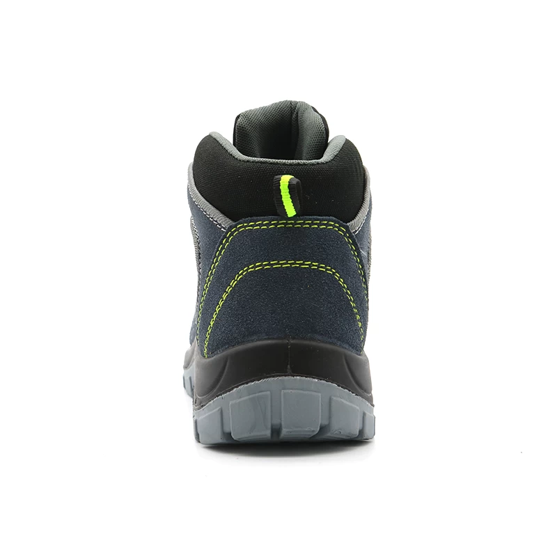 China TM235 Suede leather anti slip pu sole steel toe puncture proof cheap safety shoes manufacturer