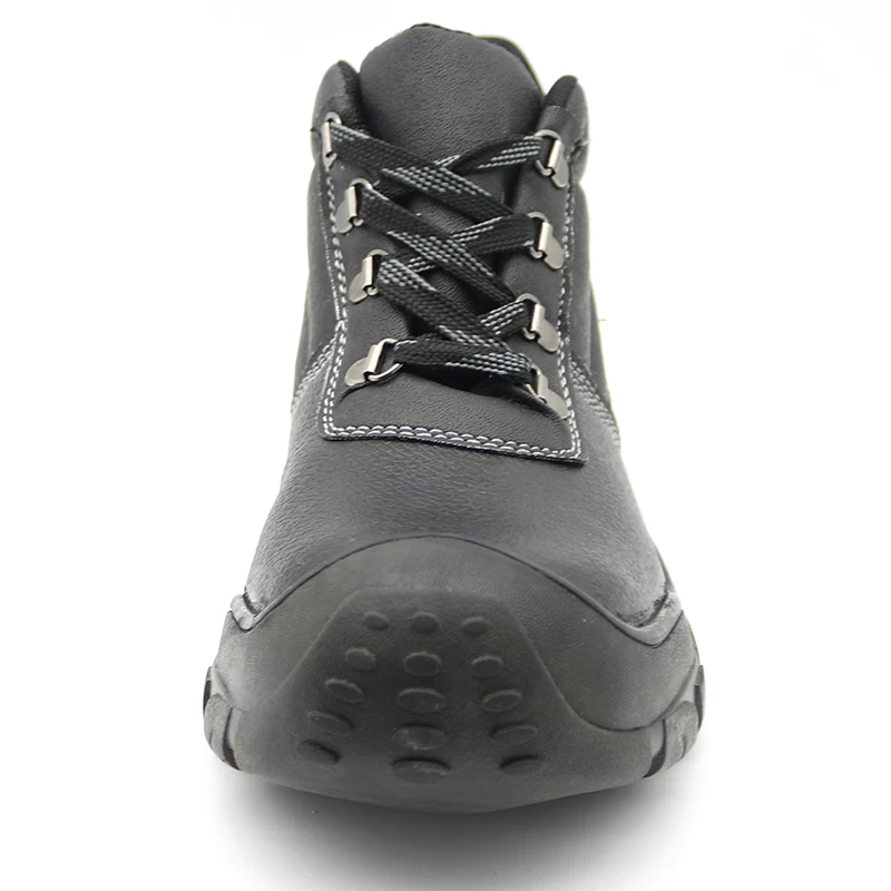 China TM3007 Slip oil resistant cheap black leather safety boots steel toe cap manufacturer