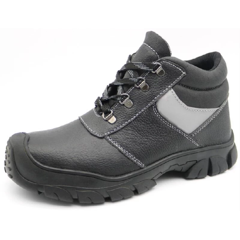 中国 TM3009防油防滑廉价黑色皮革安全靴钢包头 制造商