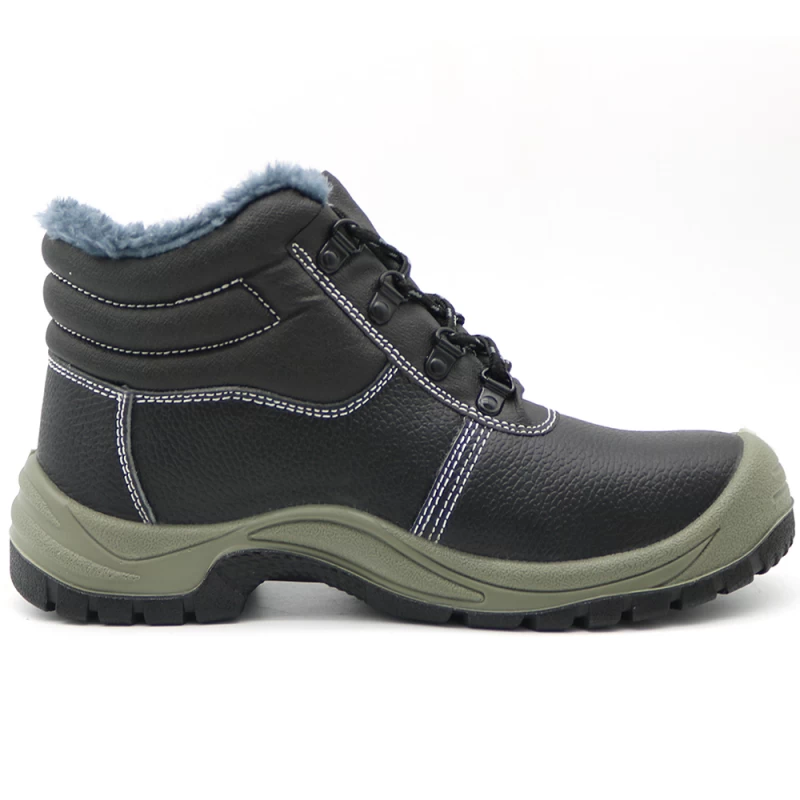China TM3014 Anti slip labor protection steel toe steel plate fur lining safety shoes winter manufacturer
