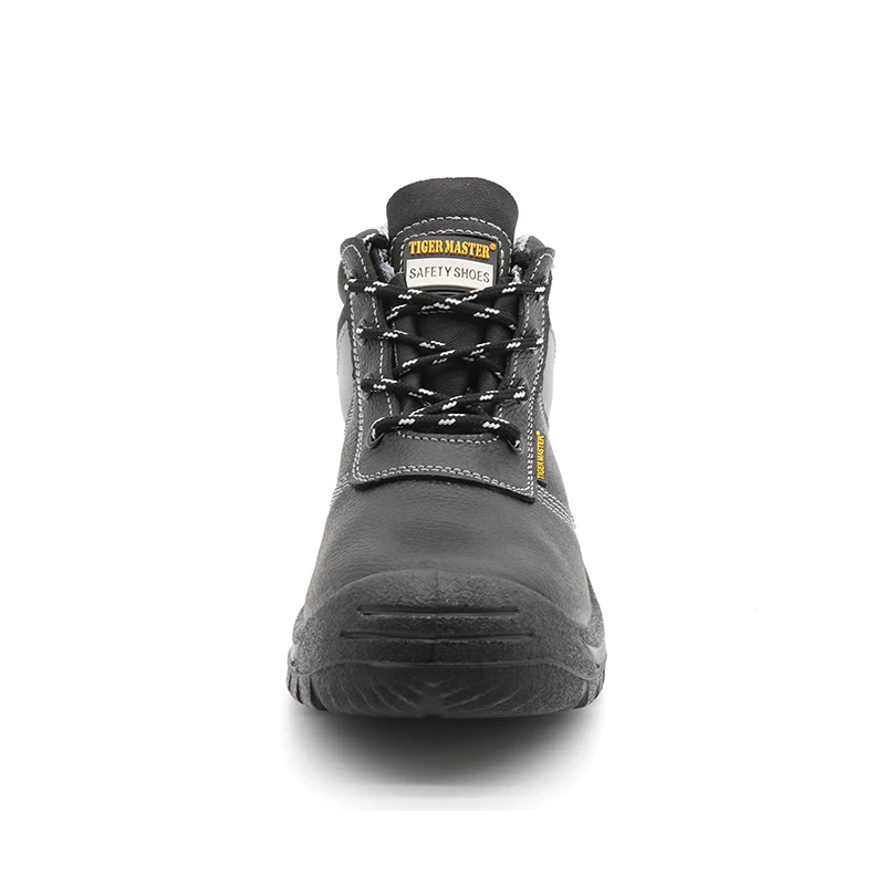 China TM034 Oil acid proof non-slip leather labour industrial safety shoes mid cut steel toe manufacturer