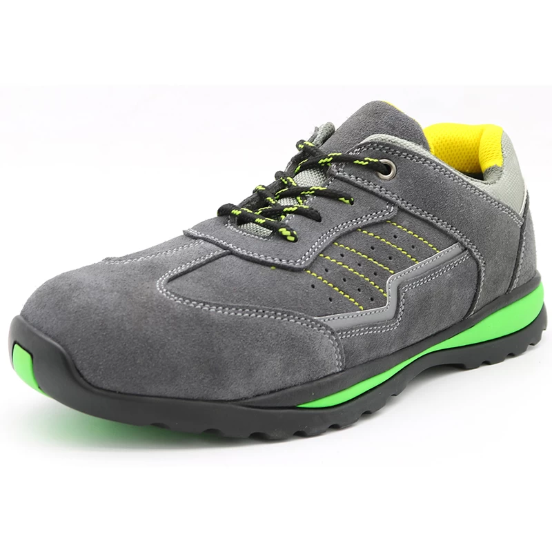 China TMC5008 oil acid resistant anti slip suede leather non safety sport work shoes manufacturer