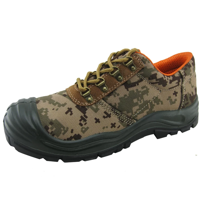 China Three months guarantee canvas fabric PU sole water proof safety shoes manufacturer