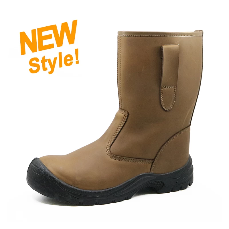 China W1013 Anti slip waterproof leather steel toe esd safety boots for welding manufacturer