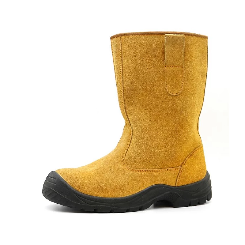 China W1019 Anti slip suede leather steel toe puncture proof anti static safety welding boots manufacturer