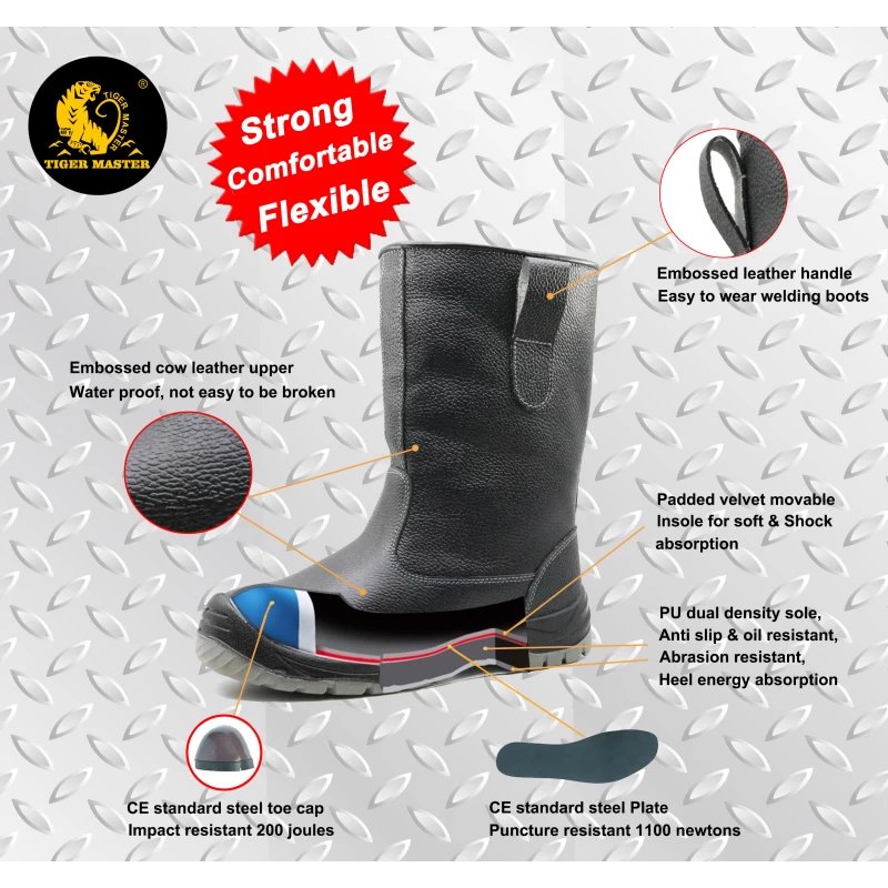 China W1022 Oil water resistant non-slip steel toe prevent puncture anti static high rigger boots manufacturer