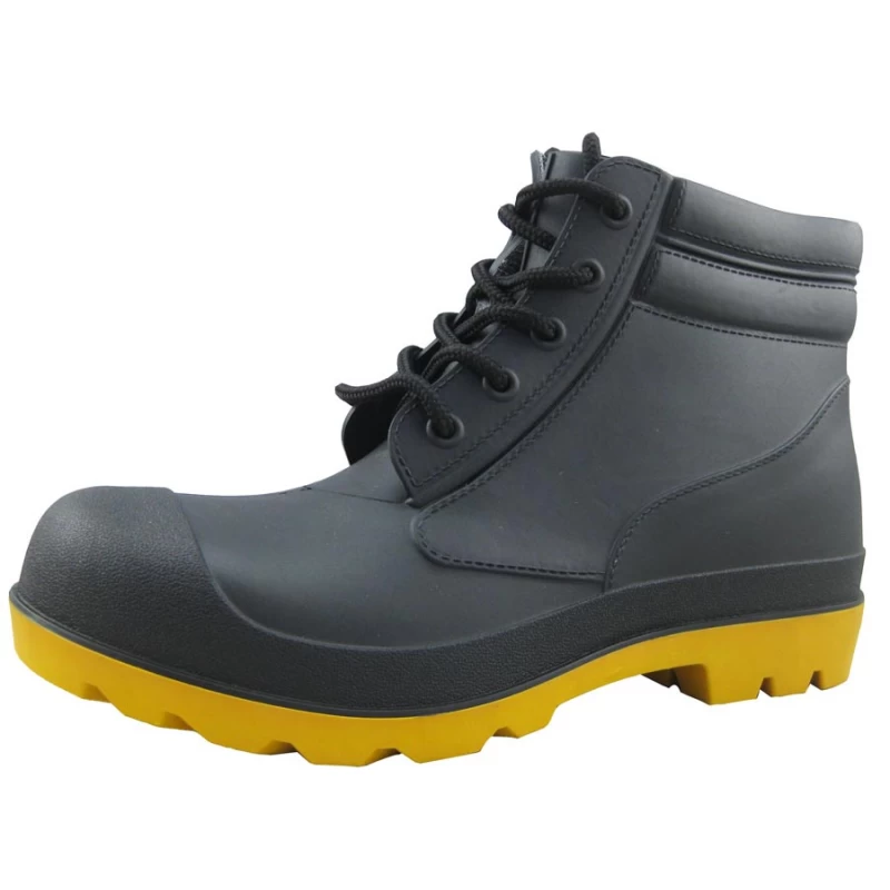 China Waterproof chemical resistant cheap ankle safety pvc shoes manufacturer